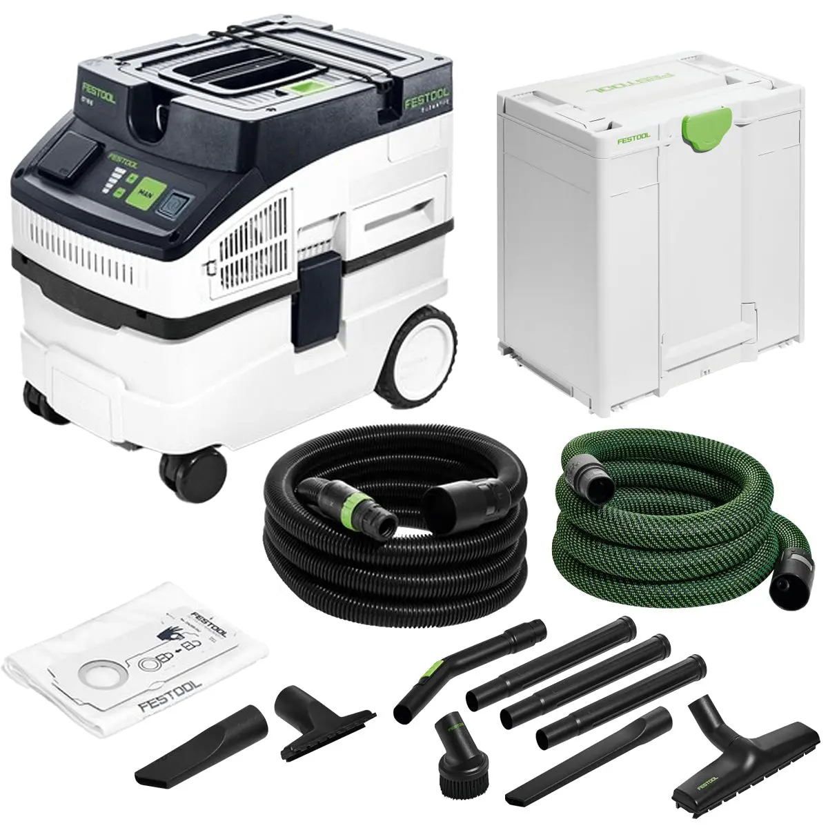 Festool Cleantec Ct 15 Mobile Dust Extractor 15L 230V Gb - 578329 With Cleaning Set 577258 1