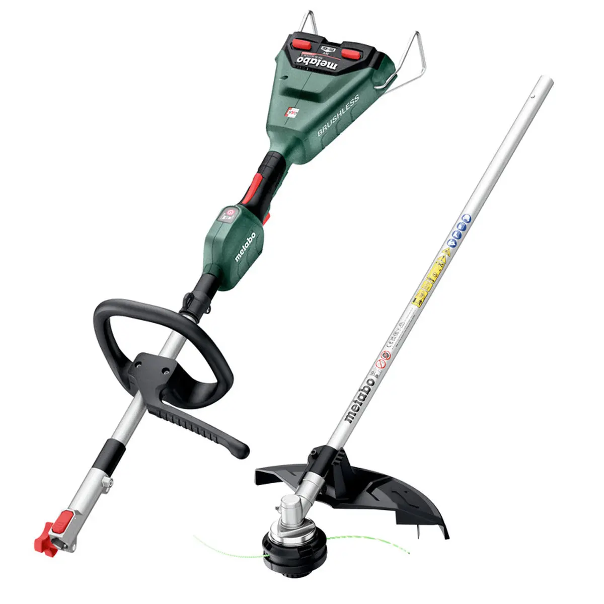 Metabo Ma 36-18 Ltx Bl Q 36V Brushless Split Shaft Multi Tool With Brush Cutter Attachment 1