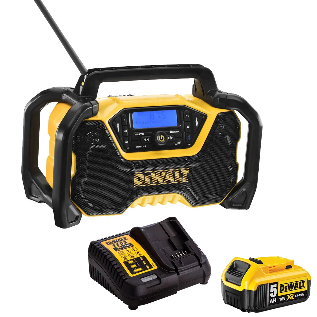 Dewalt Dcr029 12-18V Xr Compact Bluetooth Radio With 1 X 5.0Ah Battery & Charger 1