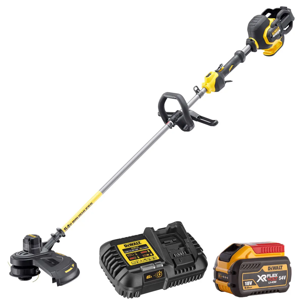 Dewalt Dcm571n 54V Flexvolt Brushless Trimmer Cutter With 1 X 9.0Ah Battery & Charger 1