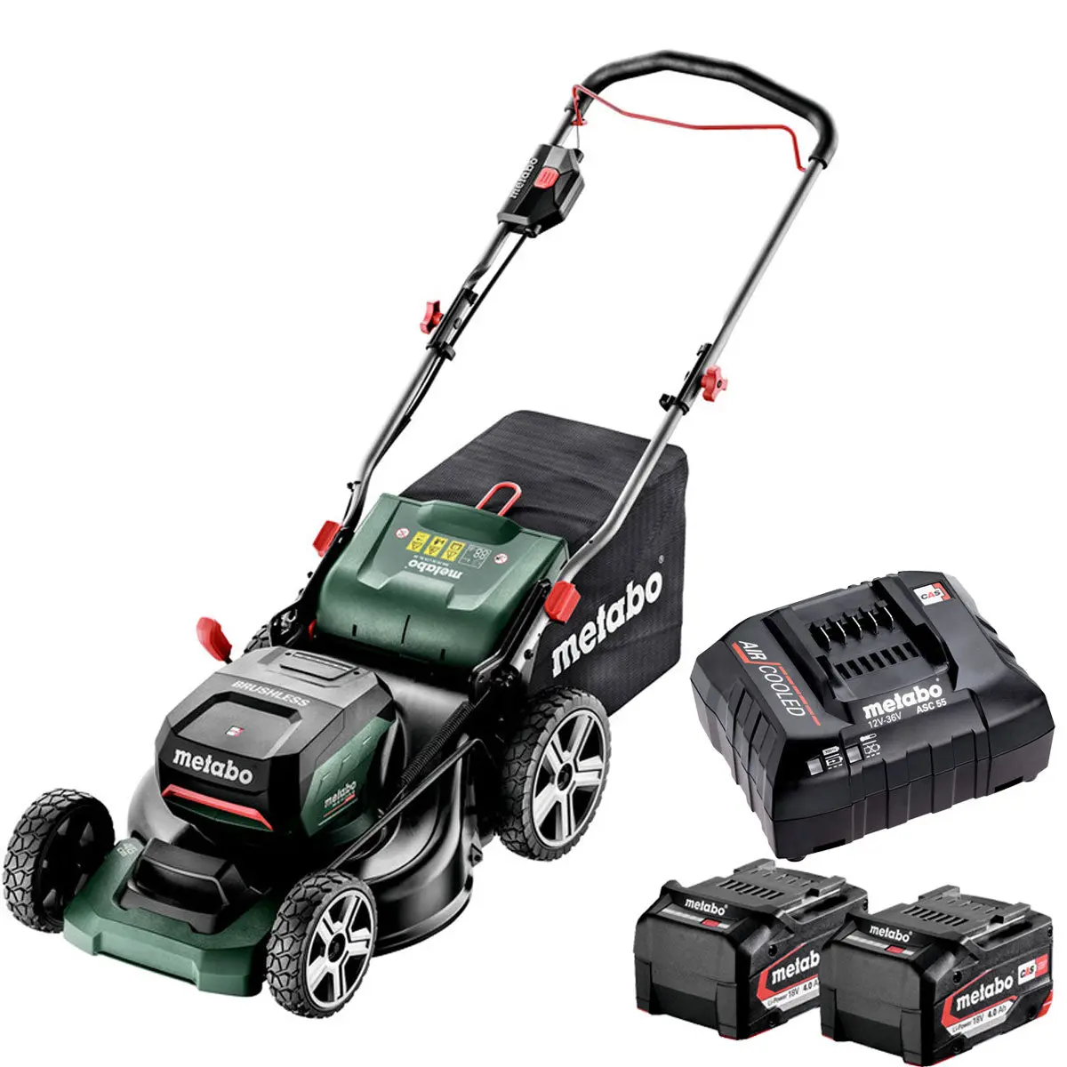 Metabo Rm 36-18 Ltx Bl 46 36V Brushless 46Cm Lawn Mower With 2 X 4.0Ah Battery & Charger 1