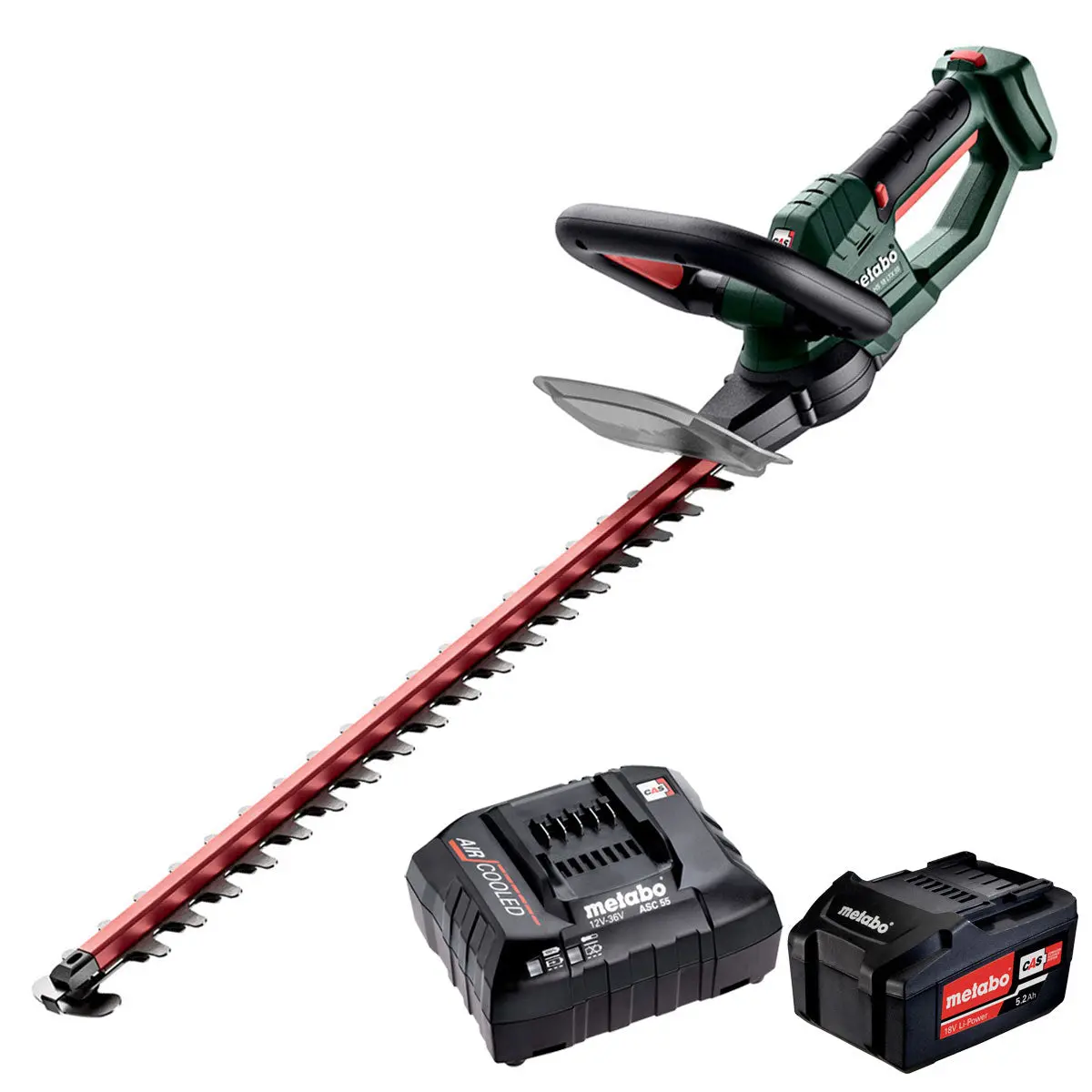 Metabo Hs 18 Ltx 55 18V 55Cm Hedge Trimmer With 1 X 5.2Ah Battery & Charger 1