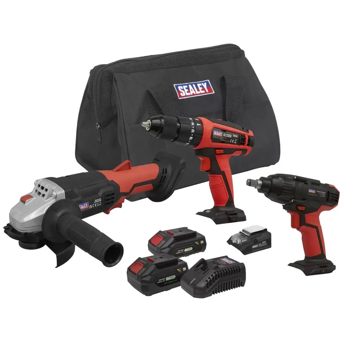 Sealey Cp20vcombo1 Cp20v 3 Piece Cordless Kit With 2 X 3.0Ah Batteries 1