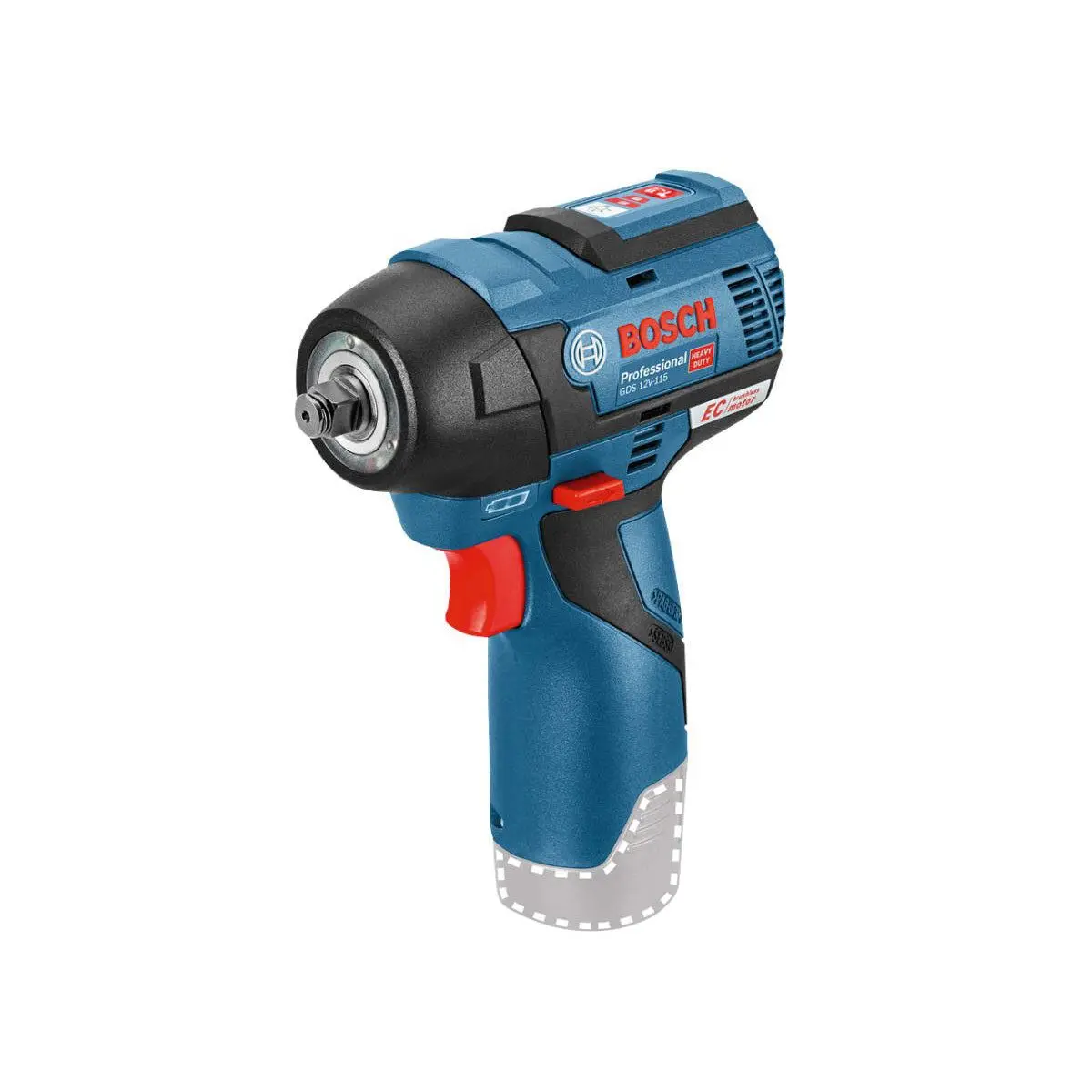 Bosch Gdr 12V-115 Professional 3/8In Impact Wrench With 2-Stage Power Control Body Only 06019E0101 1