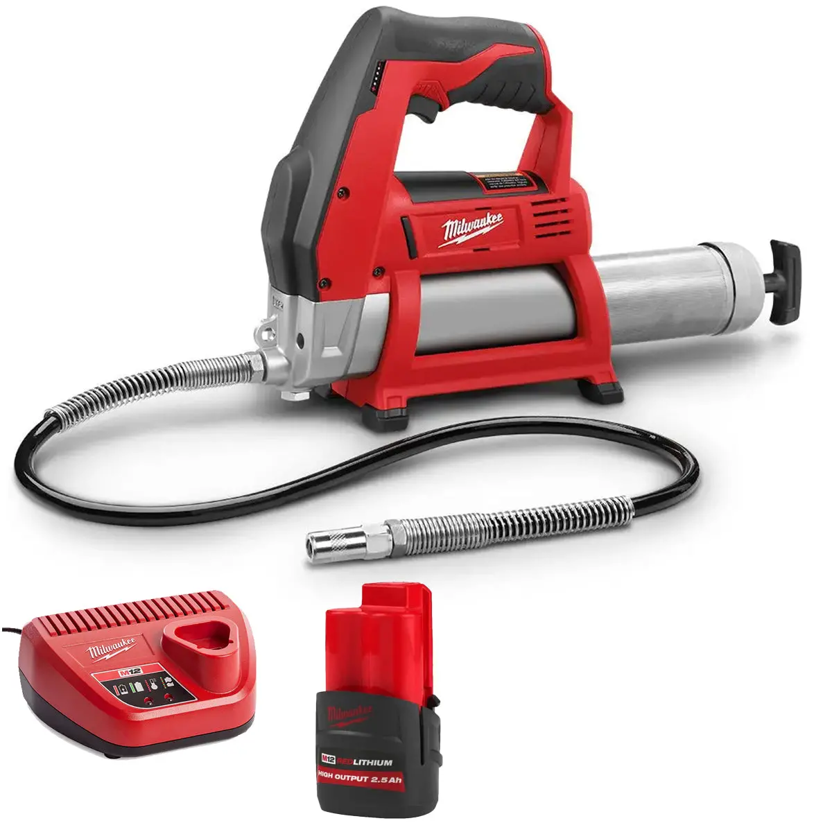 Milwaukee M12gg-0 12V Cordless Grease Gun With 1 X 2.5Ah Battery & Charger 1