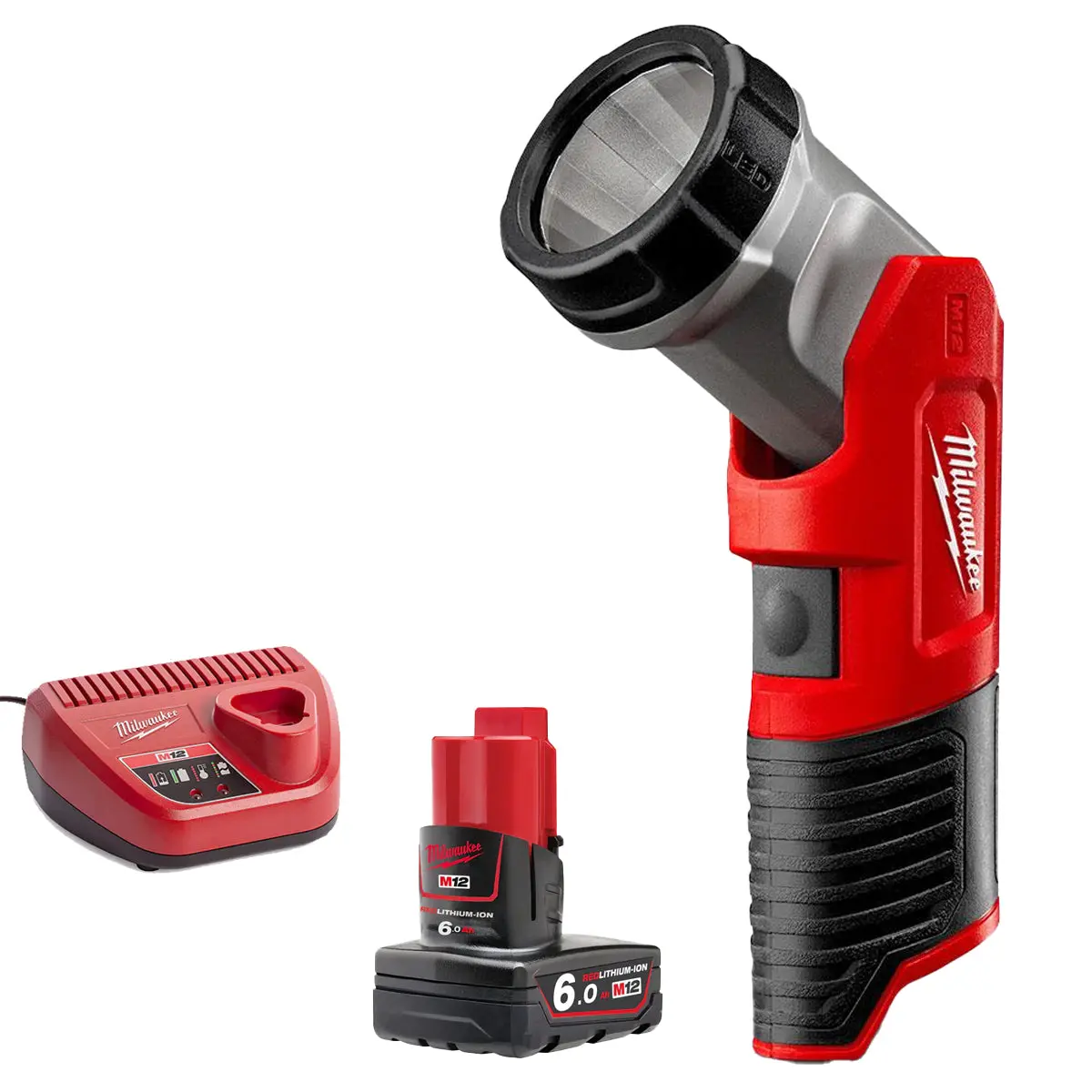 Milwaukee M12tled-0 12V Led Torch With 1 X 6.0Ah Battery & Charger 1