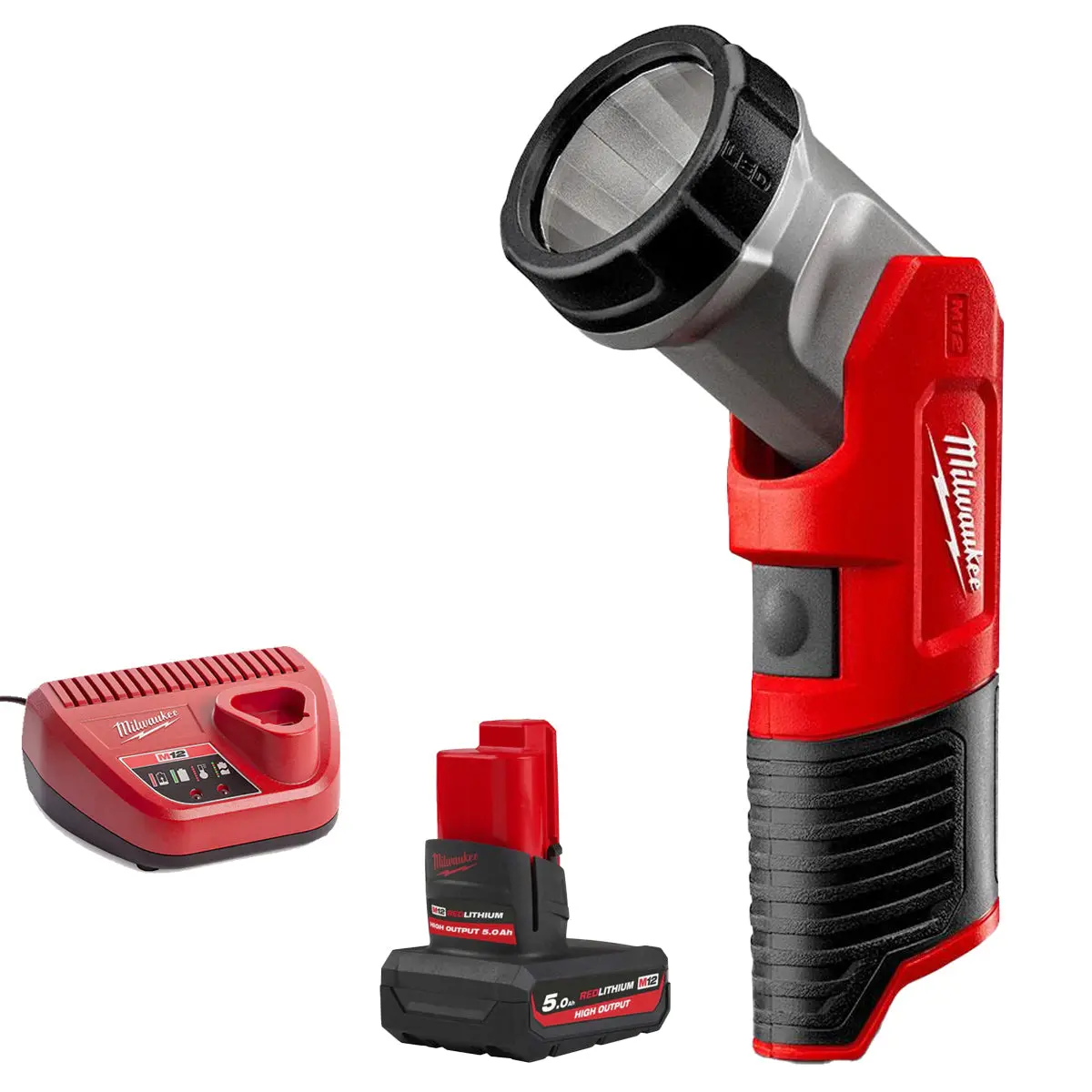 Milwaukee M12tled-0 12V Led Torch With 1 X 5.0Ah Battery & Charger 1