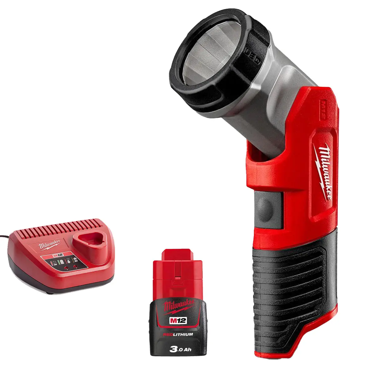 Milwaukee M12tled-0 12V Led Torch With 1 X 3.0Ah Battery & Charger 1