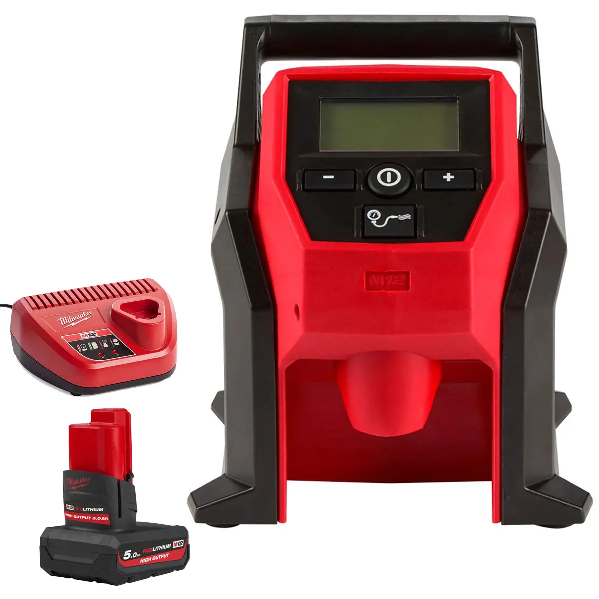 Milwaukee M12bi-0 M12 12V Sub Compact Inflator With 1 X 5.0Ah Battery & Charger 1