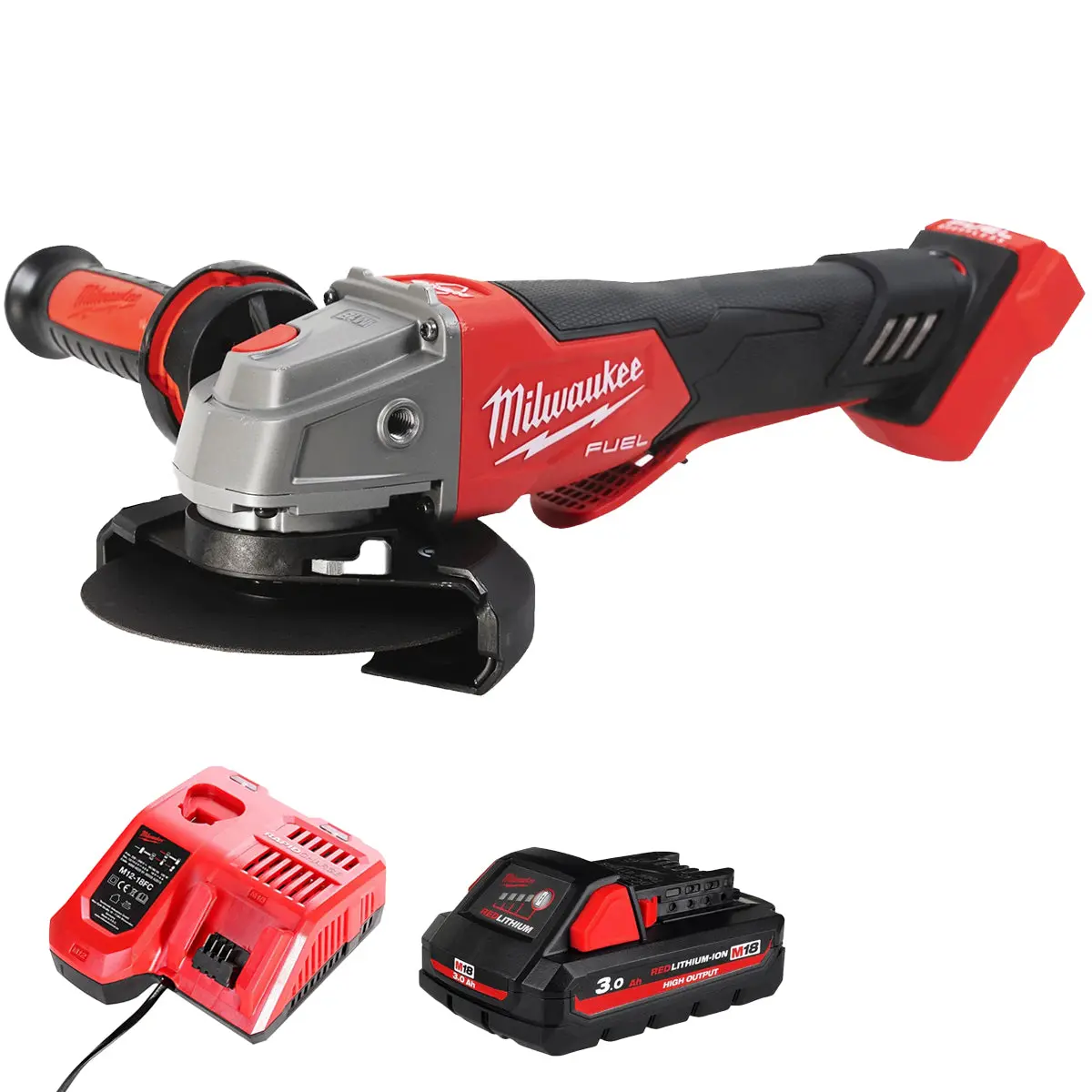Milwaukee M18fsagv115xpdb-0 18V Brushless 115Mm Angle Grinder With 1 X 3.0Ah Battery & Charger 1