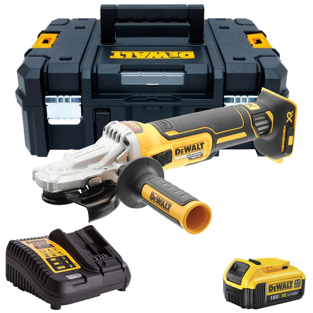 Dewalt Dcg405fn 18V Brushless 125Mm Angle Grinder With 1 X 4.0Ah Battery & Charger In Tstak 1