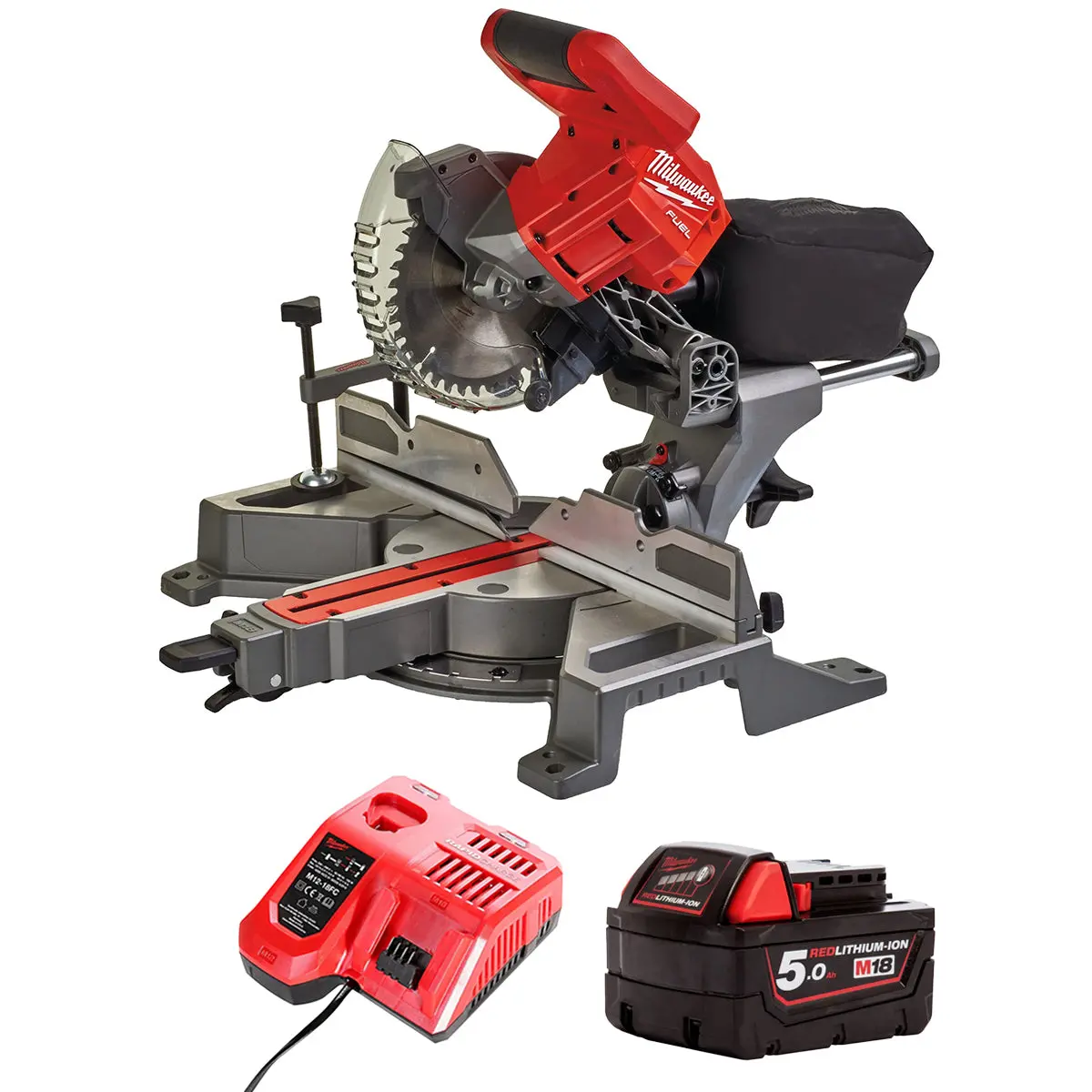 Milwaukee M18fms190-0 18V Fuel Brushless 190Mm Mitre Saw With 1 X 5.0Ah Battery & Charger 1