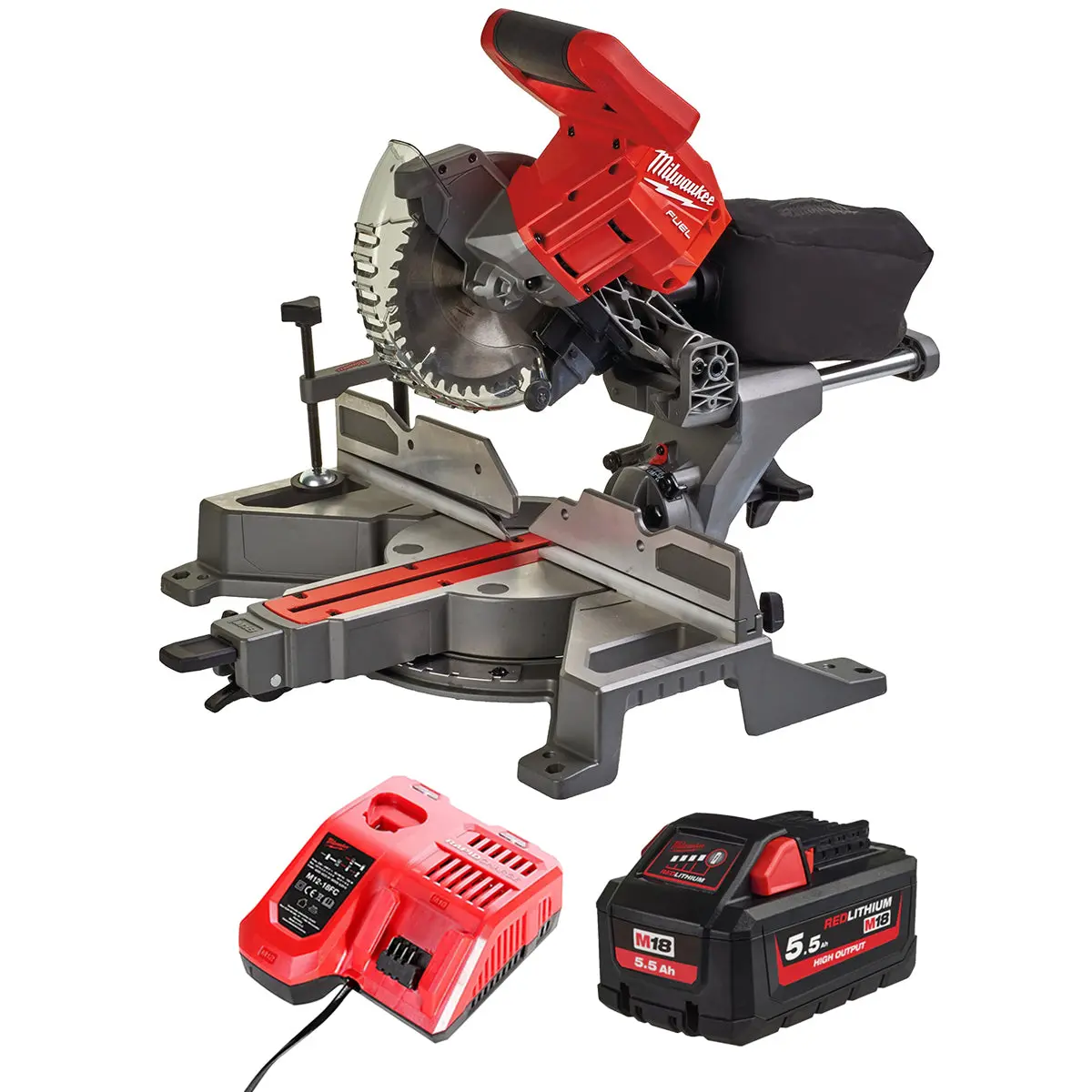 Milwaukee M18fms190-0 18V Fuel Brushless 190Mm Mitre Saw With 1 X 5.5Ah Battery & Charger 1