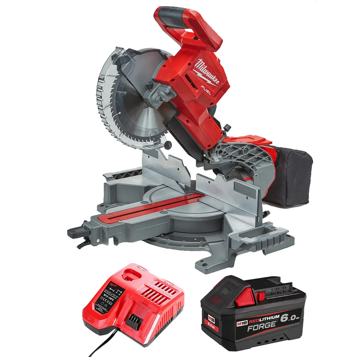 Milwaukee M18fms254-0 18V Fuel Brushless 254Mm Compound Mitre Saw With 1 X 6.0Ah Battery & Charger 1