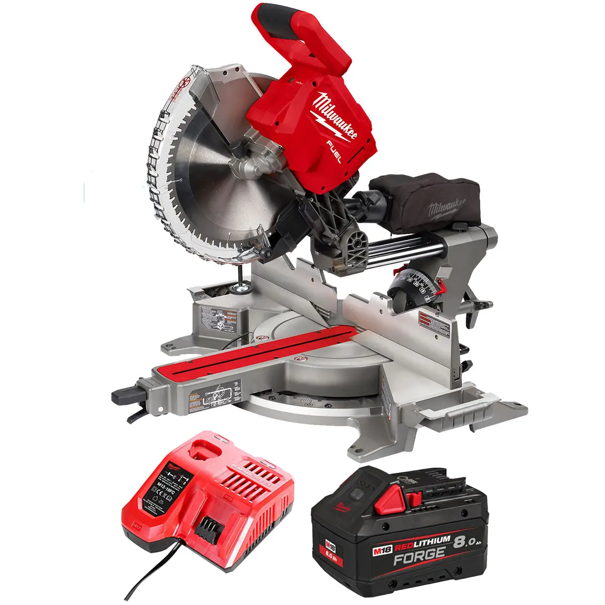 Milwaukee M18fms305-0 18V Fuel One-Key Brushless 305Mm Mitre Saw With 1 X 8.0Ah Battery & Charger 1