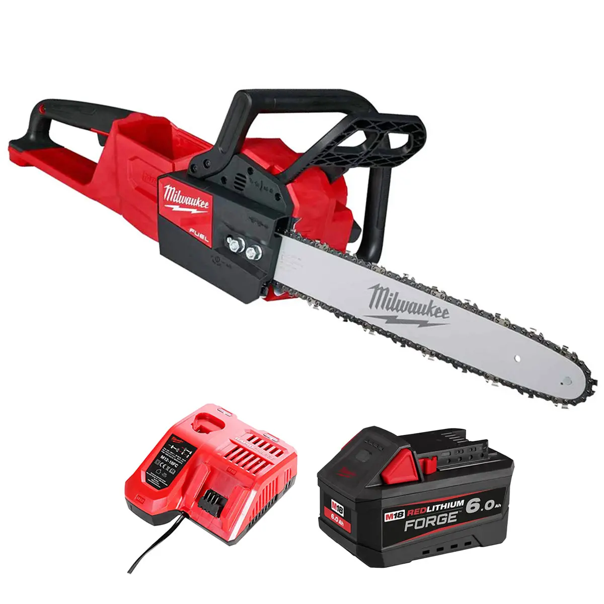 Milwaukee M18fchs-0 18V Fuel Brushless Chainsaw With 1 X 6.0Ah Battery & Charger 1