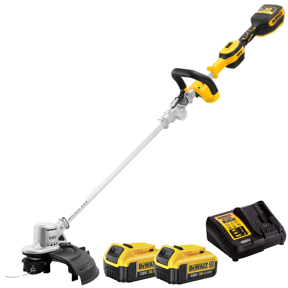 Dewalt Dcmst561n 18V Xr Brushless String Trimmer With 2 X 4.0Ah Battery & Charger 1