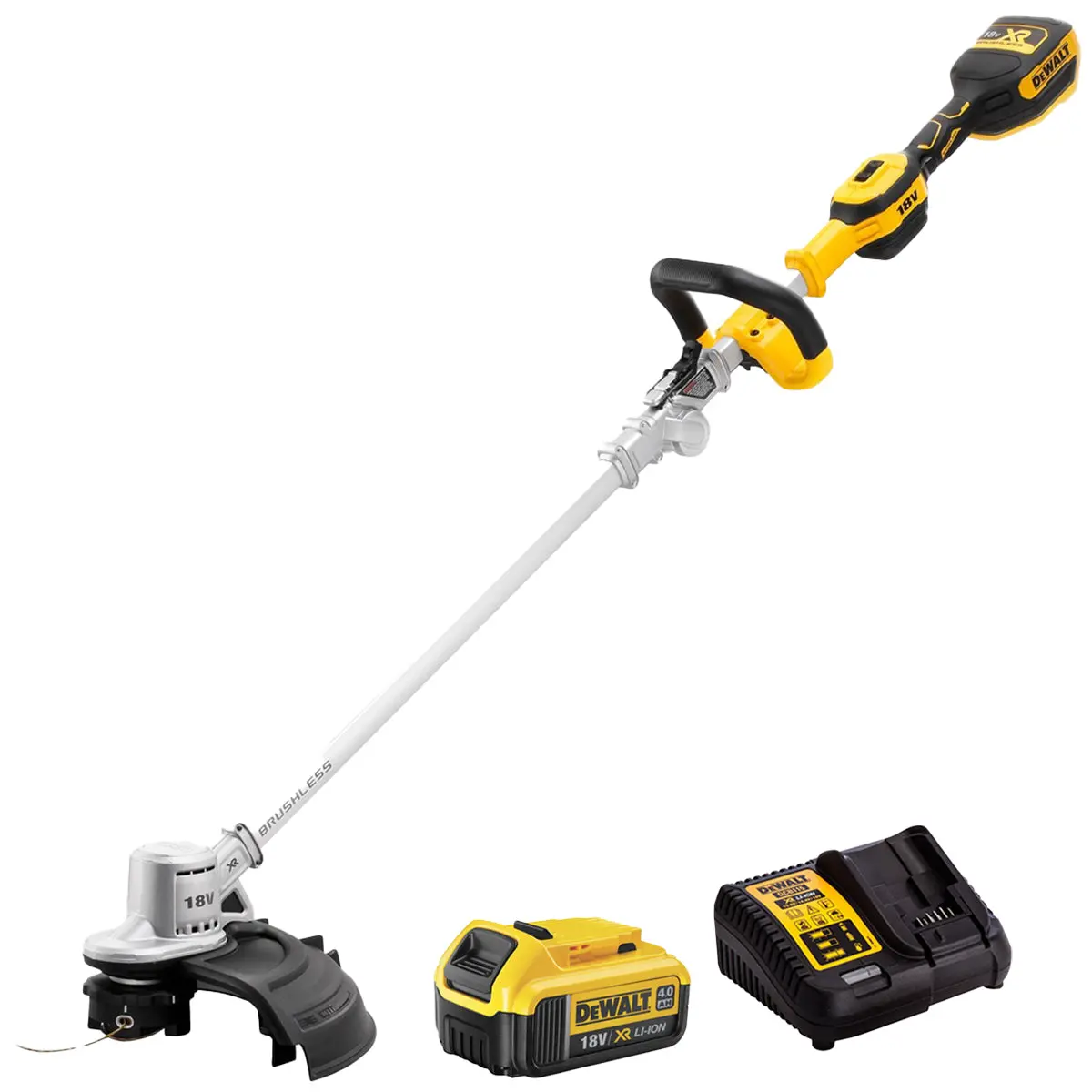 Dewalt Dcmst561n 18V Xr Brushless String Trimmer With 1 X 4.0Ah Battery & Charger 1