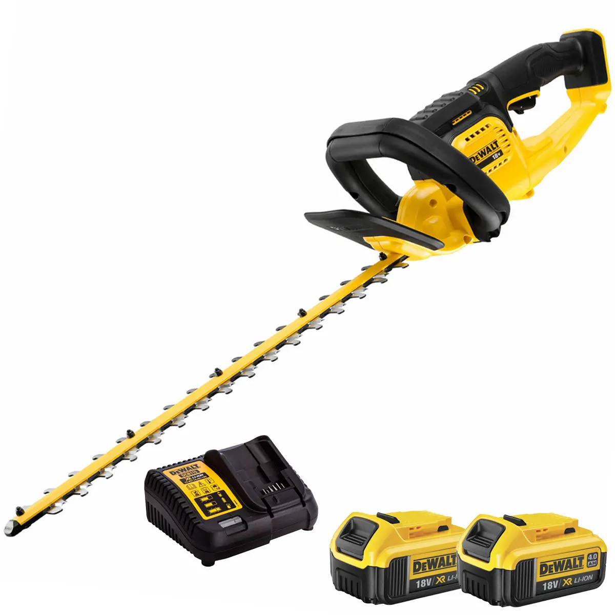 Dewalt Dcmht563n 18V 550Mm Hedge Trimmer With 2 X 4.0Ah Battery & Charger 1