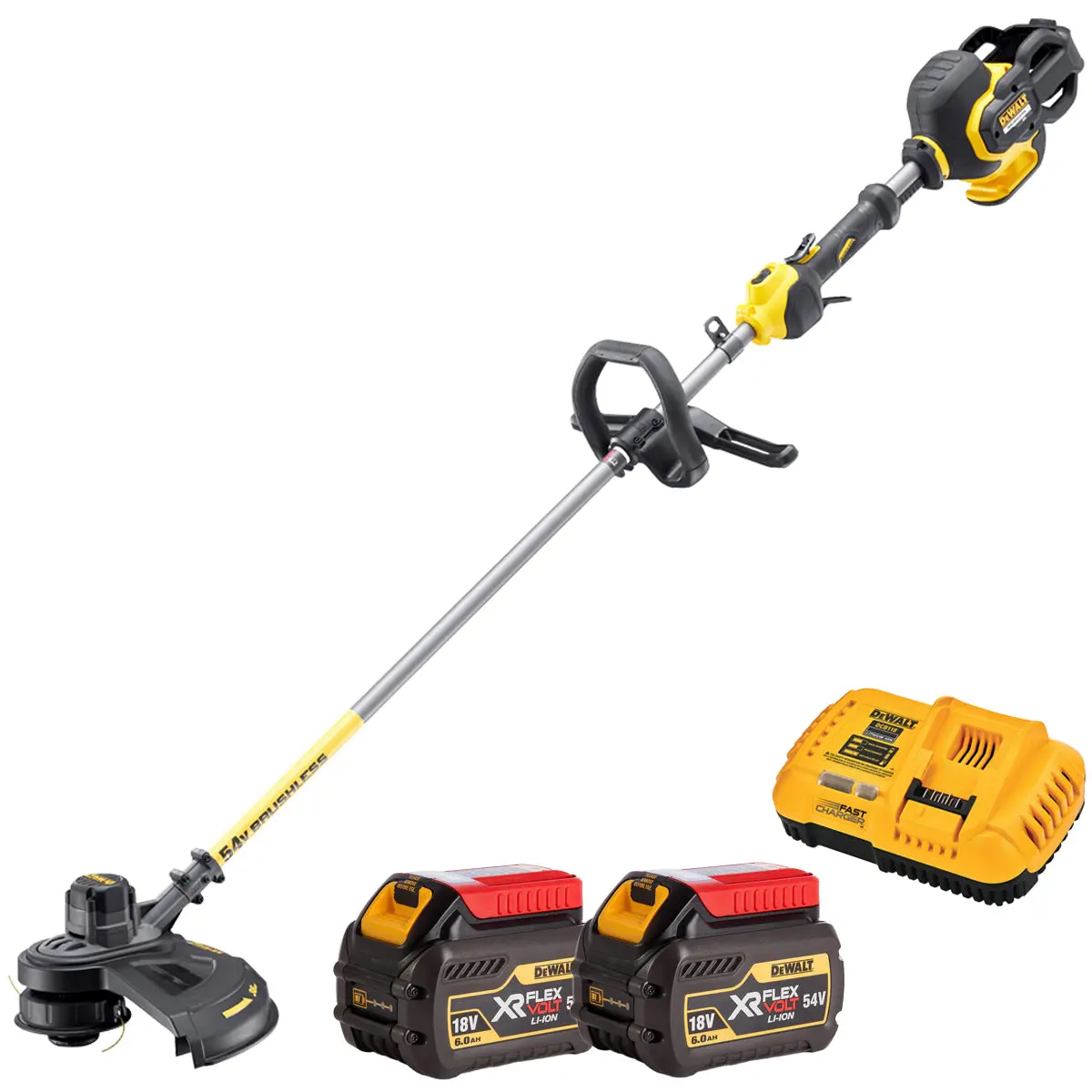 Dewalt Dcm571n-Xj 54V Flexvolt Brushless Trimmer Cutter With 2 X 6.0Ah Battery & Charger 1