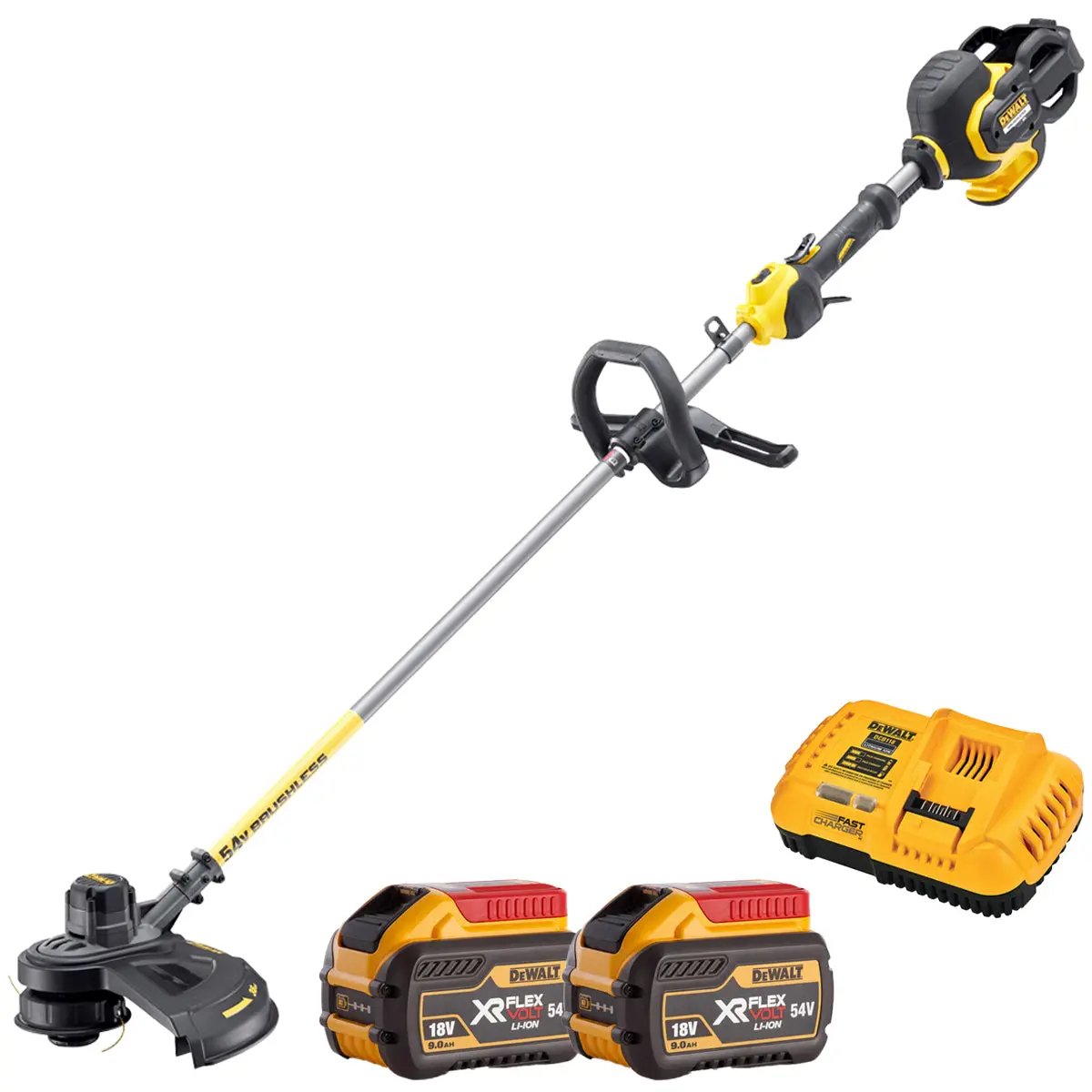 Dewalt Dcm571n-Xj 54V Flexvolt Brushless Trimmer Cutter With 2 X 9.0Ah Battery & Charger 1