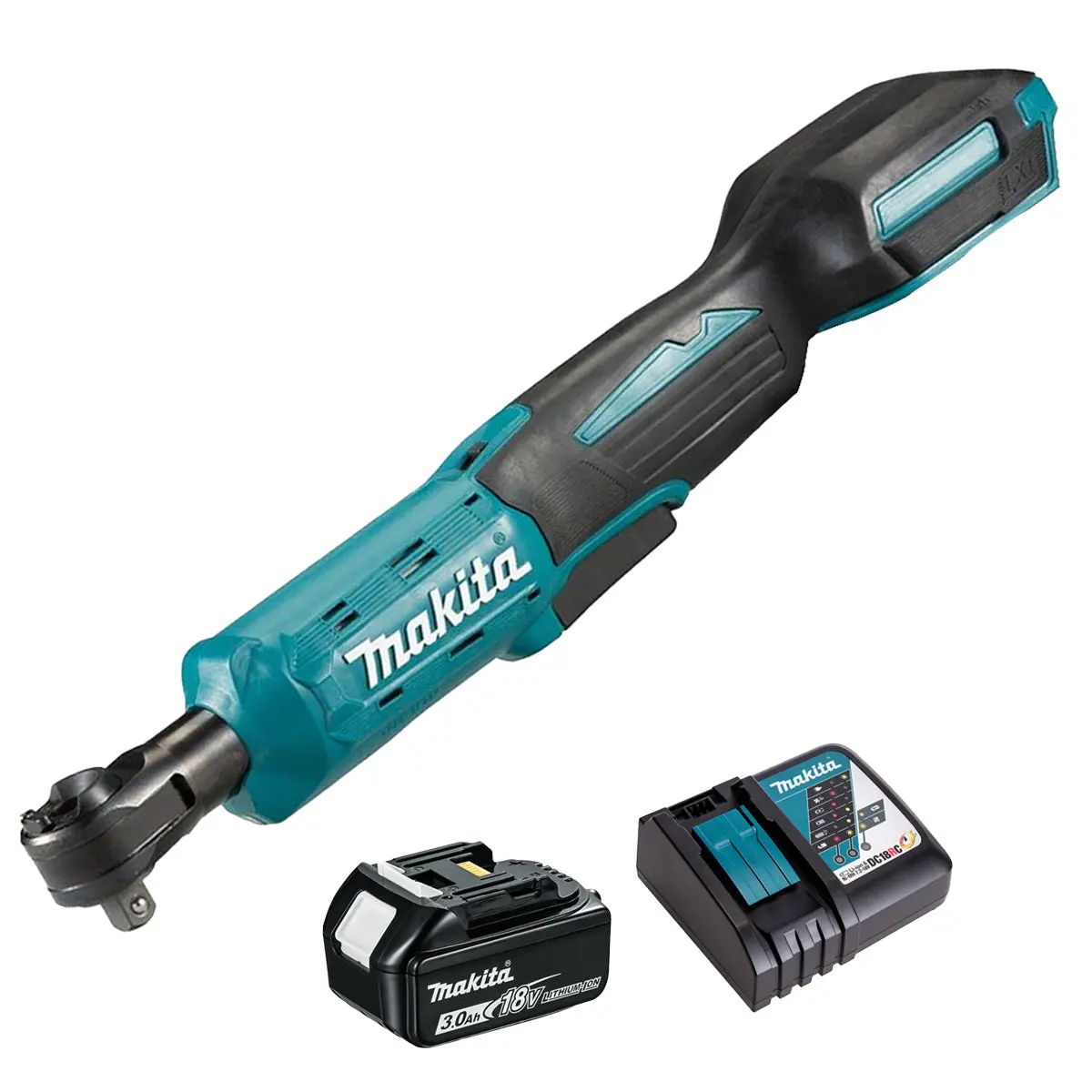 Makita Dwr180z 18V Ratchet Wrench With 1 X 3.0Ah Battery & Charger 1