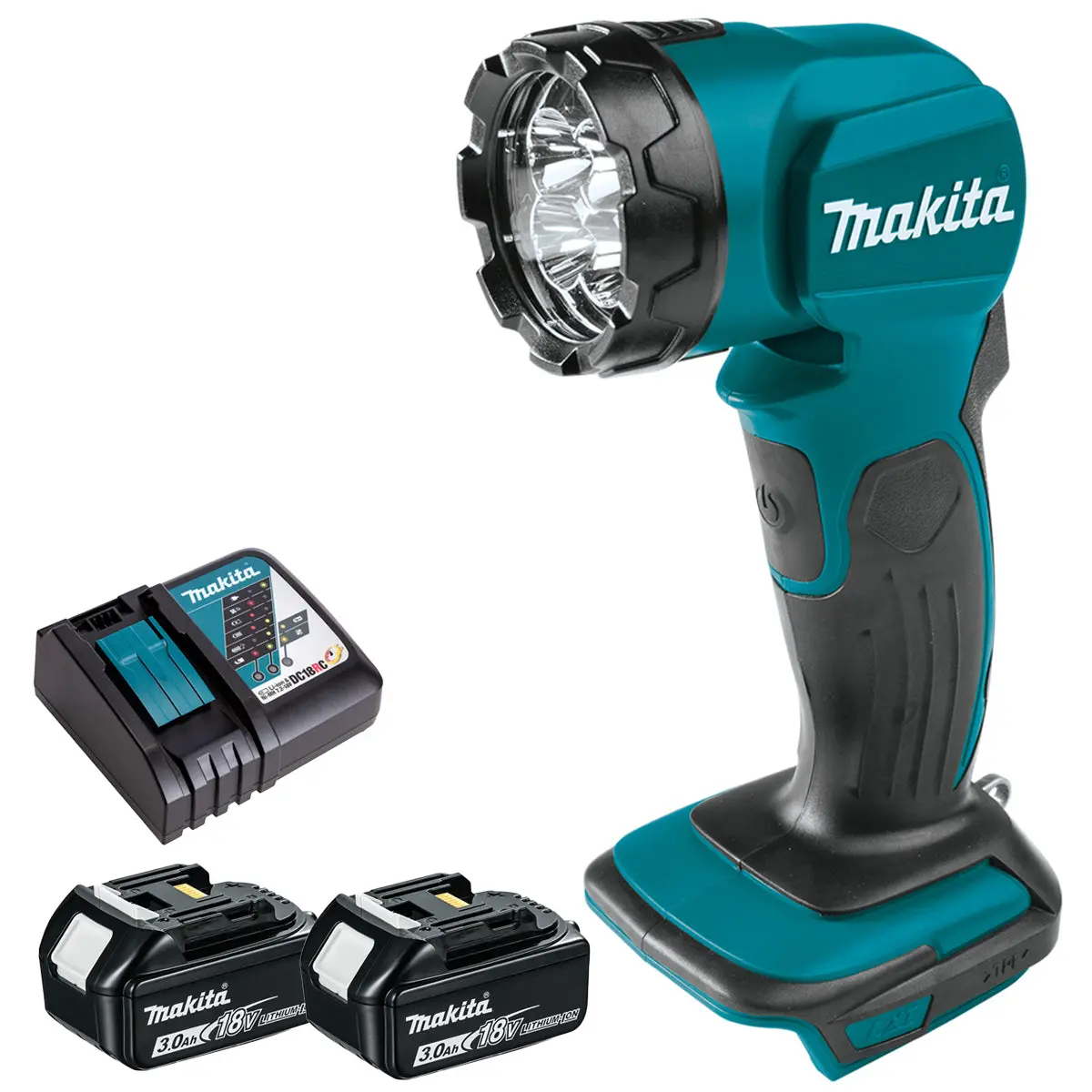 Makita Dml815 14.4/18V Lxt Led Flashlight With 2 X 3.0Ah Battery & Charger 1