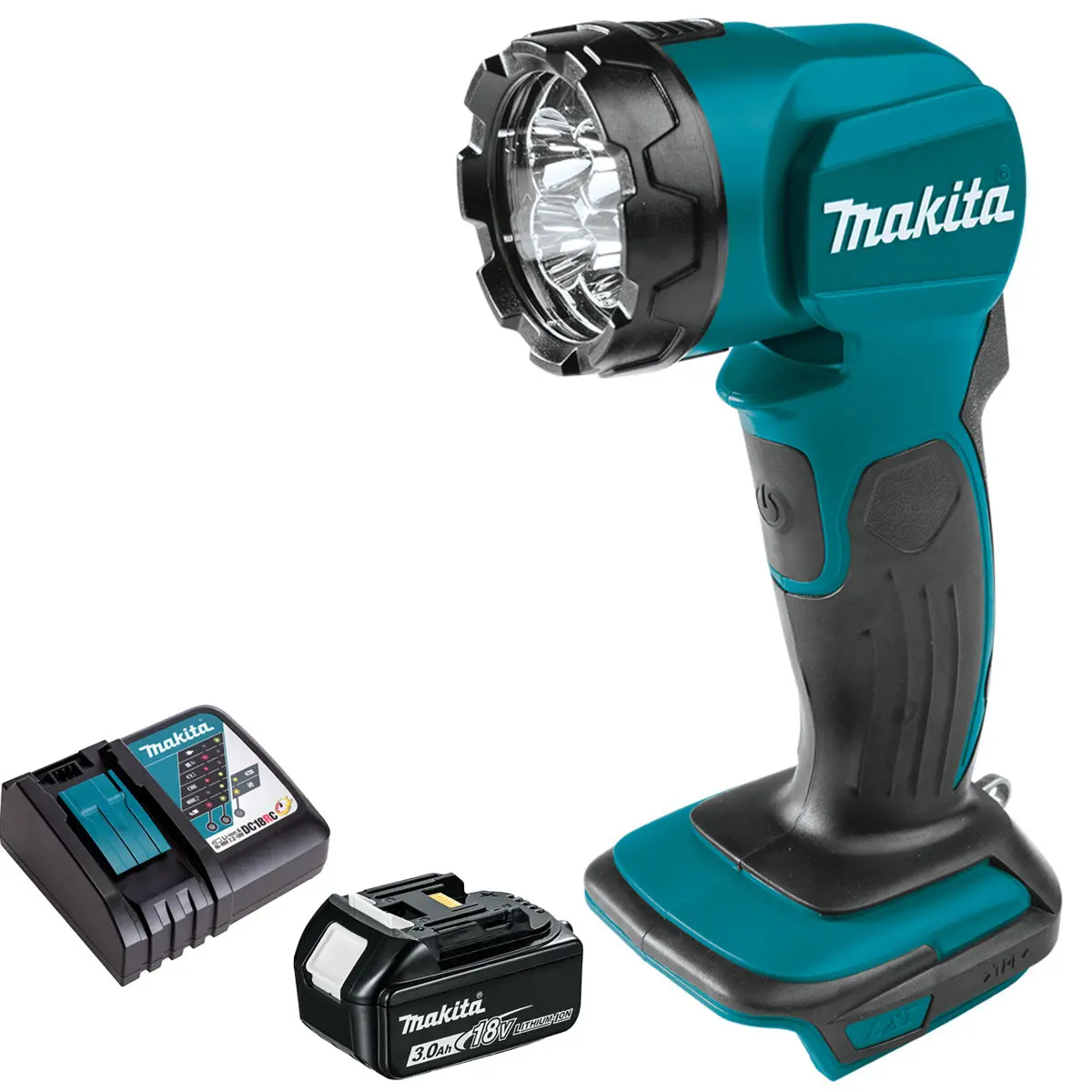 Makita Dml815 14.4/18V Lxt Led Flashlight With 1 X 3.0Ah Battery & Charger 1