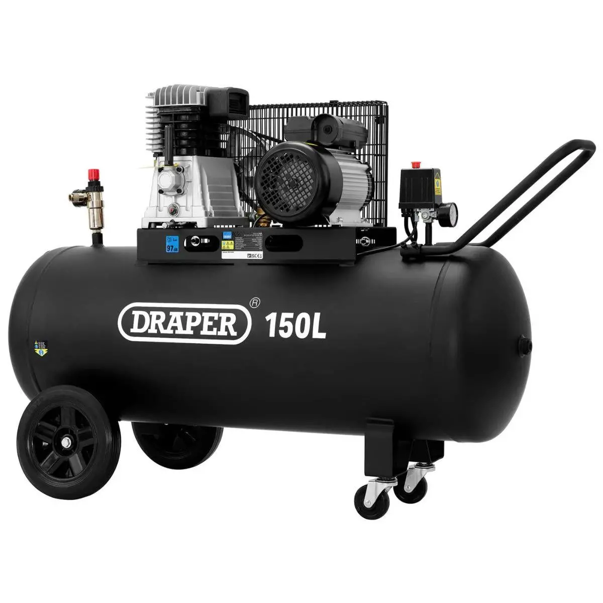 Draper Tools Da150/369M 150L Belt-Driven Air Compressor 2.2Kw/230V 55305 1