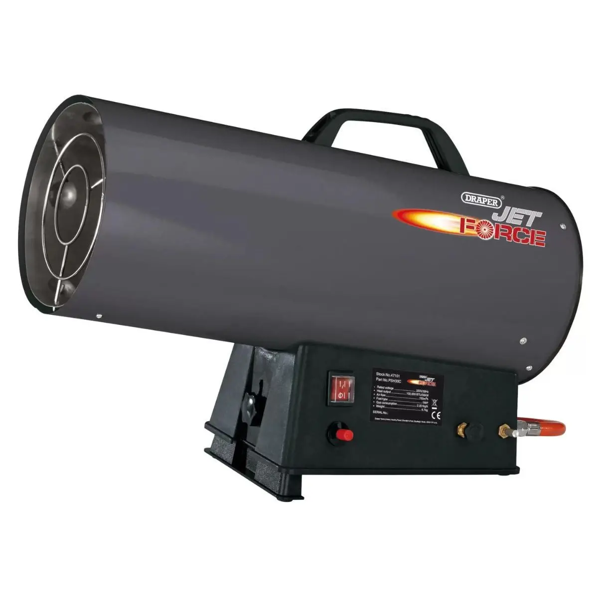 Draper Psh30c Jet Force Propane Space Heater Efficient Heating For Workshops And Garages 30 Kw 47101 1