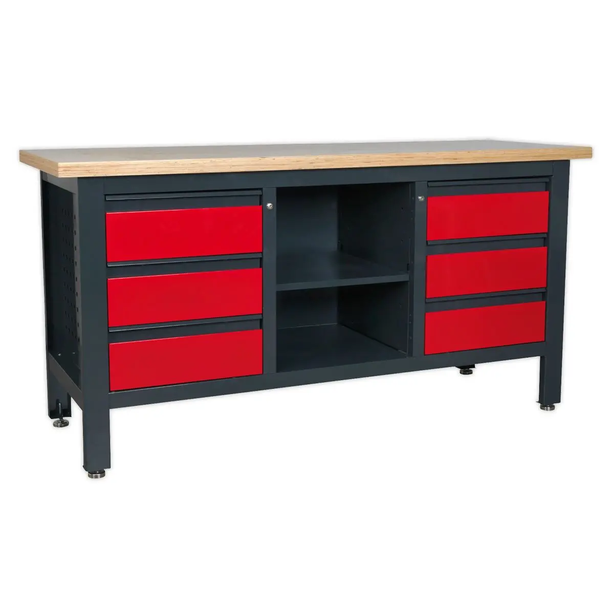 Sealey Ap1905d Workstation With 6 Drawers & Open Storage 1