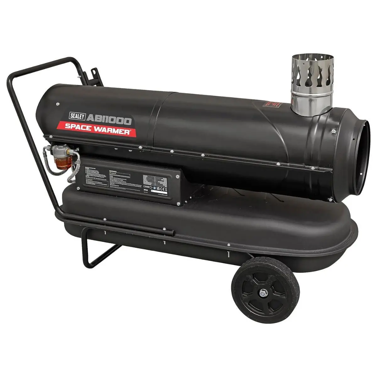 Sealey Abi1000 Kerosene/Diesel Indirect Oil Fired Space Heater With Wheels 230V 2