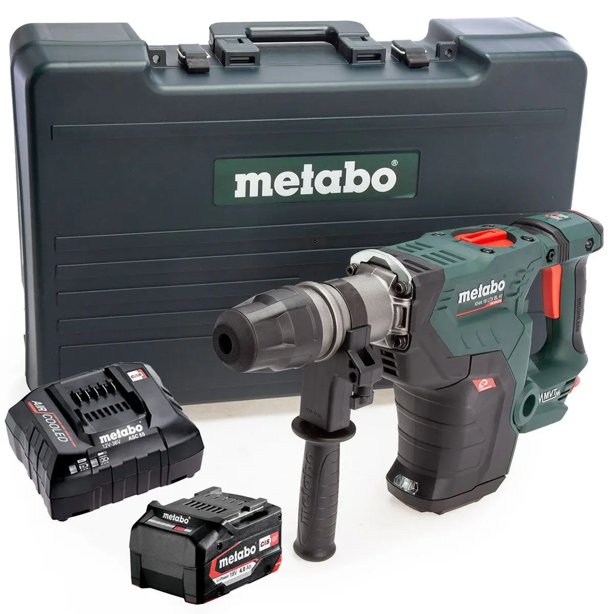 Metabo Kha 18 Ltx Bl 40 18V Brushless Sds-Max Combination Hammer Drill With 1 X 4.0Ah Battery Charger & Case 1