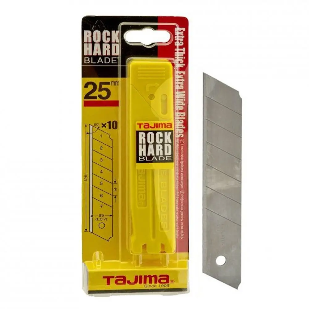 Tajima 25Mm Rock Hard Knife Blade Dispenser 1" 10 Piece Talb65b 1