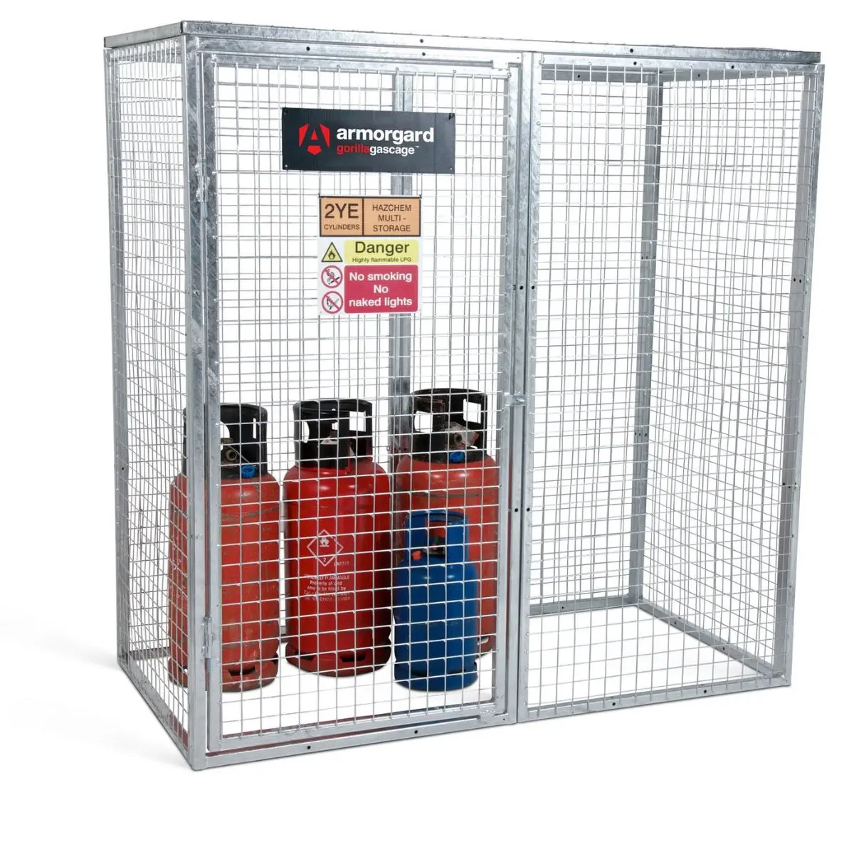 Armorgard Ggc6 Gorilla Gas Cage 1812Mm X 966Mm X 1831Mm Heavy-Duty Secure Storage For Gas Cylinders 1