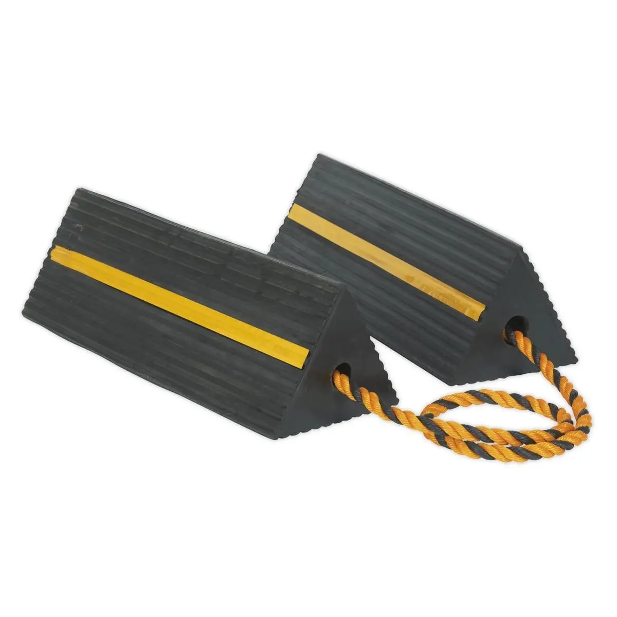 Sealey Wc11 Heavy-Duty Rubber Wheel Chocks 8Kg Pair 1