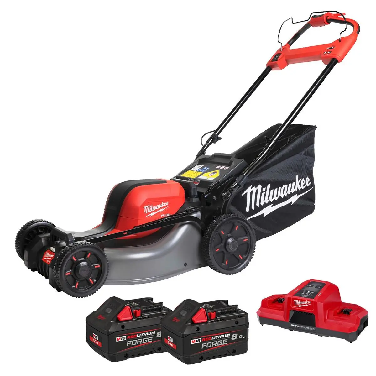 Milwaukee M18f2lm46-802 36V Fuel 46Cm Brushless Self Propelled Lawn Mower With 2 X 8.0Ah Battery & Dual Bay Super Charger 4933499216 1