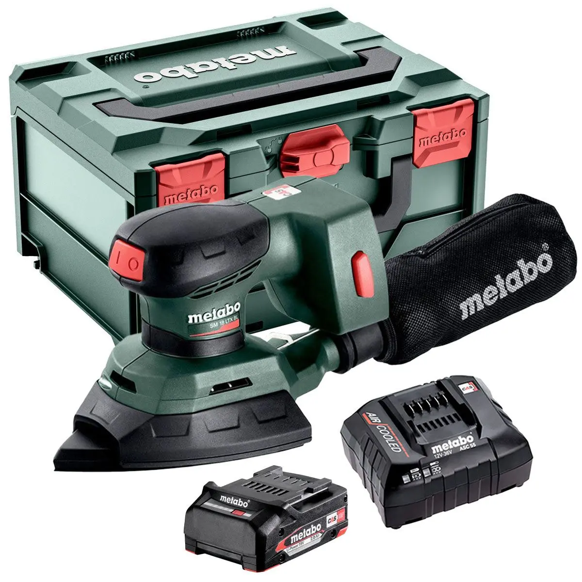 Metabo Sm 18 Ltx Bl 18V Brushless Multi Sander With 1 X 2.0Ah Battery Charger & Metabox 1