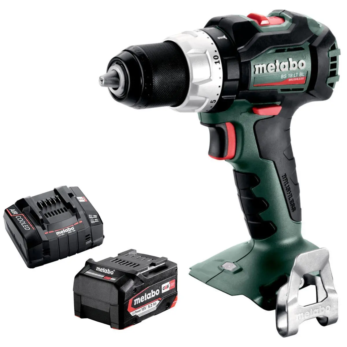 Metabo Bs 18 Lt Bl 18V Brushless Drill Driver With 1 X 5.2Ah Battery & Charger 1