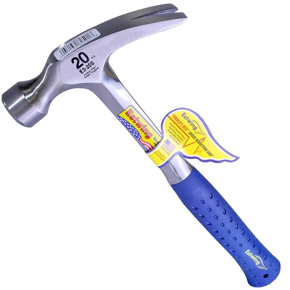 Estwing 20Oz Straight Vinyl Grip Claw Hammer Este320s 1