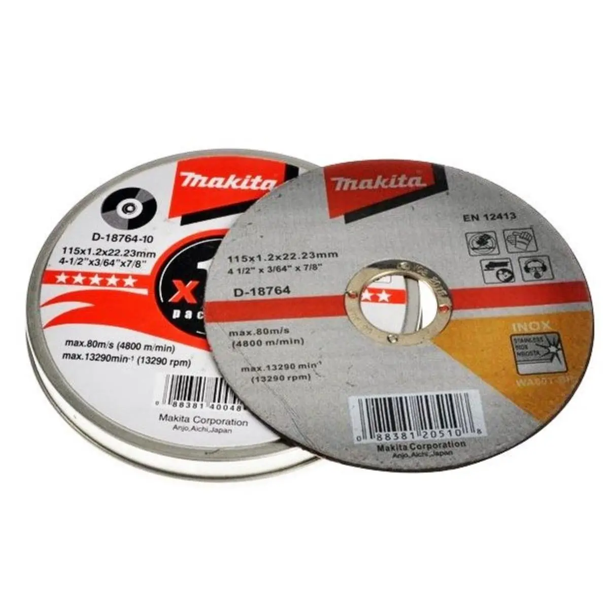 Makita D-18764-10 Wa60t 115Mm Thin Cutting Discs Pack Of 10 1