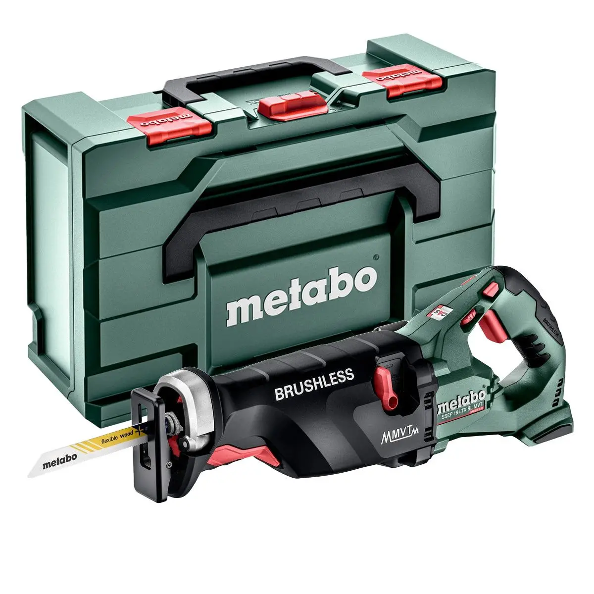 Metabo Ssep 18 Ltx Bl Mvt 18V Brushless Sabre Saw Body Only & Metabox 602258840 1