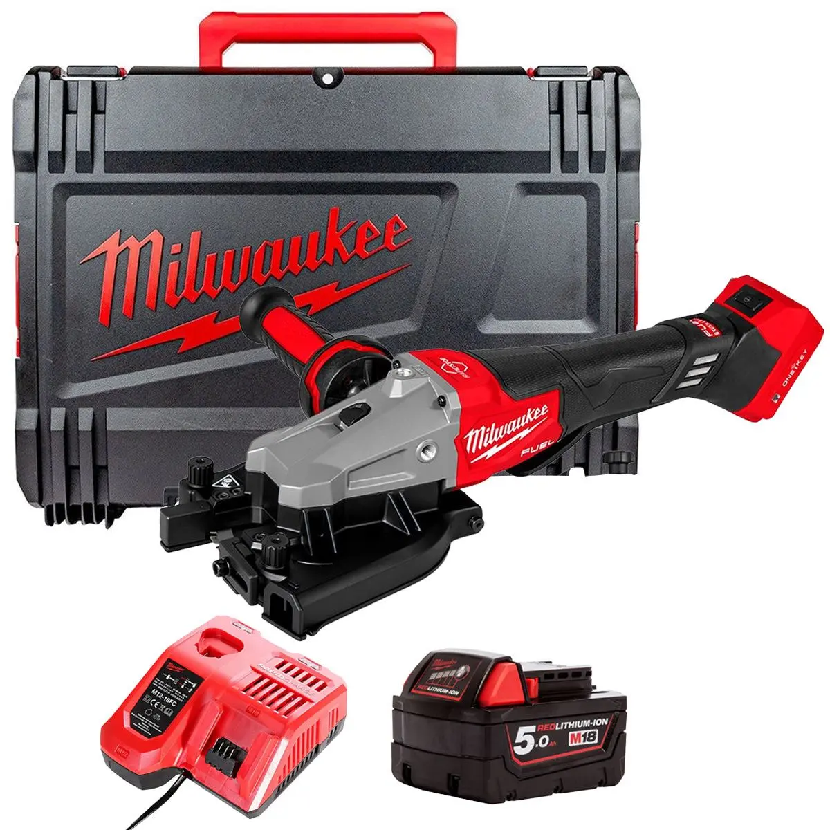 Milwaukee M18frbco32-0X 18V M18 Fuel Rebar Cutter With 1 X 5.0Ah Battery Charger & Case 1