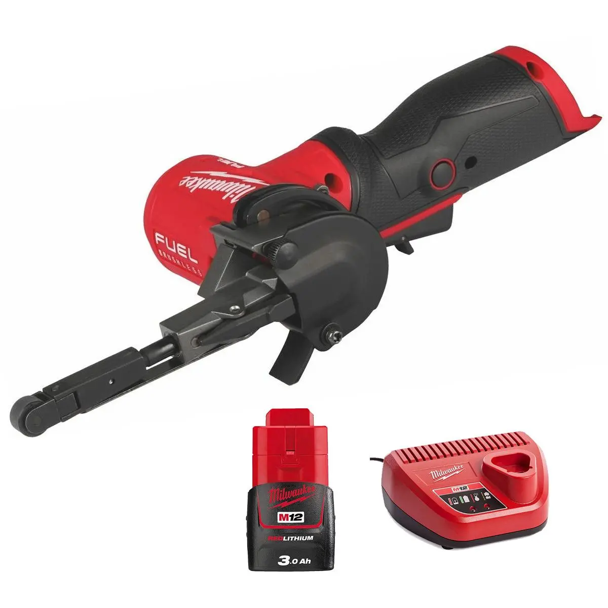 Milwaukee M12fbfl10-0 12V Brushless 10Mm Band File With 1 X 3.0Ah Battery & Charger 1