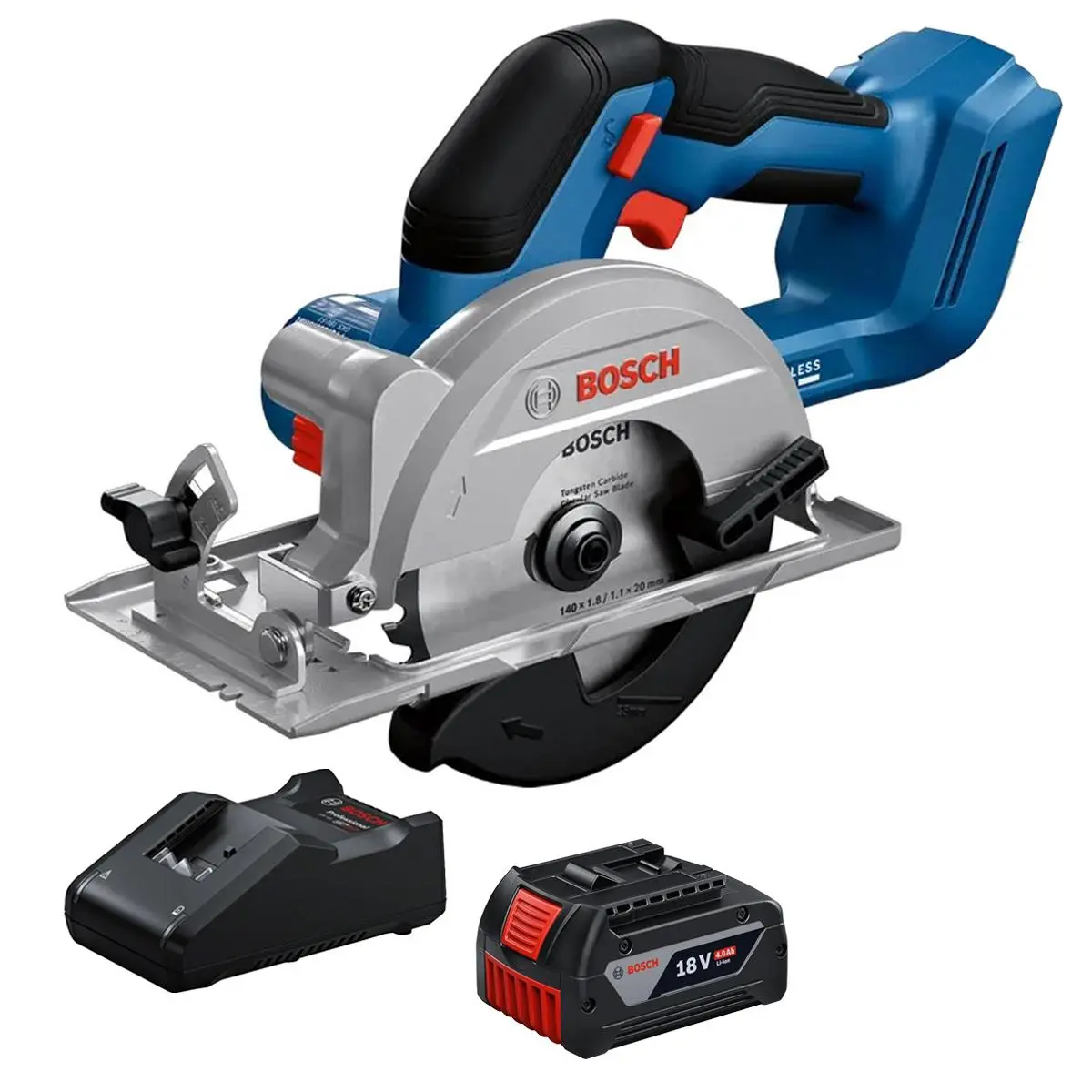 Bosch Gks 18V-51 18V Brushless 140Mm Circular Saw With 1 X 4.0Ah Battery & Charger 1