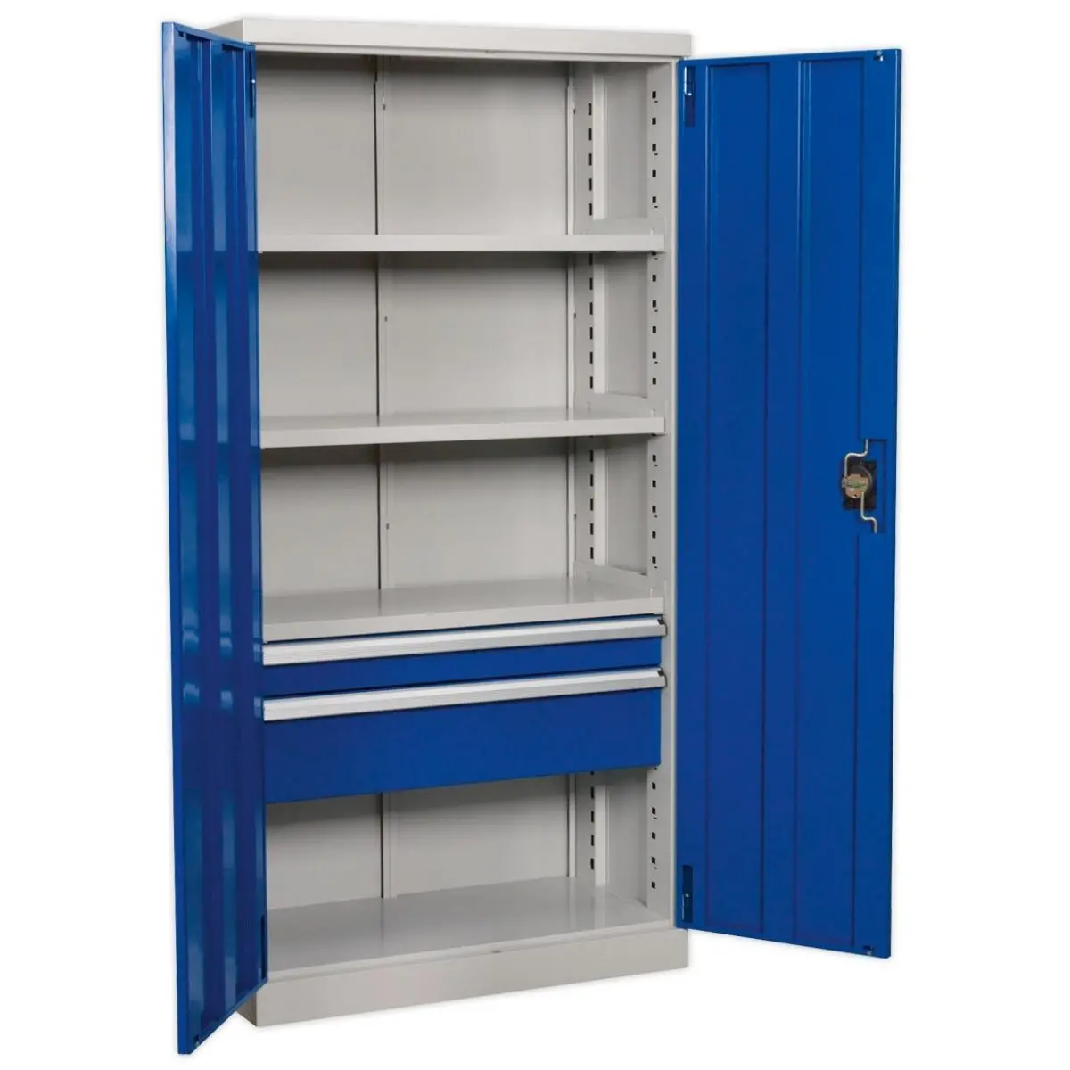 Sealey Apiccombo2 Industrial Cabinet 2 Drawer 3 Shelf 1800Mm 1