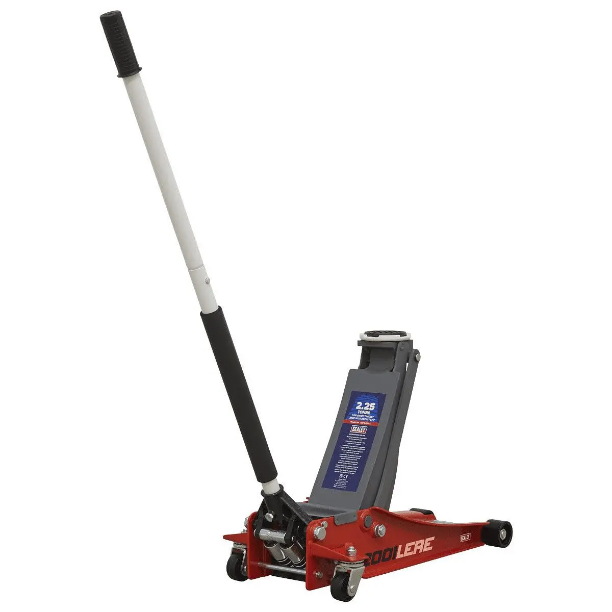 Sealey 2001Lere Trolley Jack 2.25Tonne Low Entry Rocket Lift Red 2