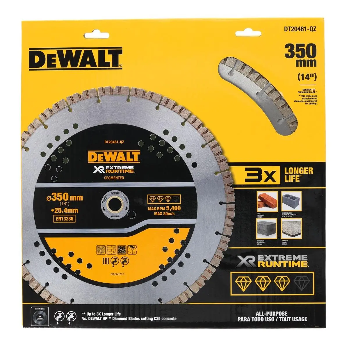 Dewalt 355Mm Elite Series All Purpose Diamond Wheel Blade Dt20461-Qz 2