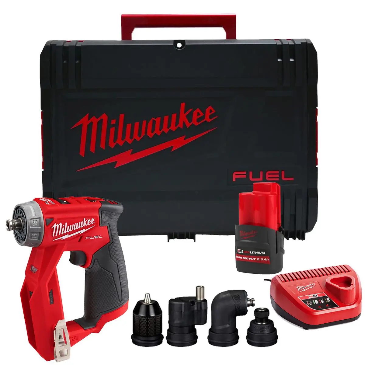Milwaukee M12fddxkit-0X 12V Brushless 4-In-1 Drill Driver With 1 X 2.5Ah Battery Charger & Case 1