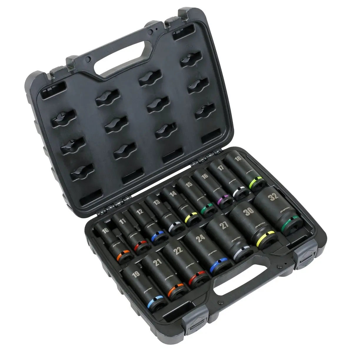 Sealey Ak5818m Impact Socket Set 16Pc 1/2"Sq Drive Deep Metric 1